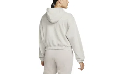 Air Jordan (wmns)  Casual Sports Knit Loose Hoodie Short Mineral 'grey In Gray