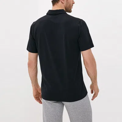 Nike Casual Solid Color Breathable Short Sleeve Polo Shirt Black In Blue