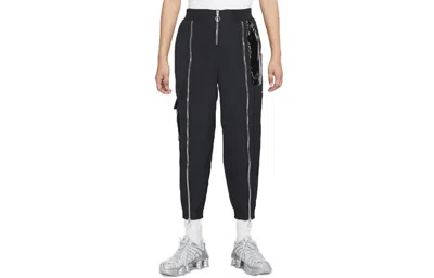 Nike (wmns)  Sportswear Icon Clash Sports Zipper Woven Casual Long Pants/trousers Black In Blue