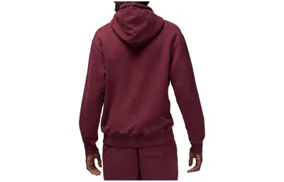 Air Jordan Alphabet Drawstring Hoodie Men's Red In Burgundy