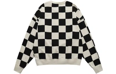 Vans Checkerboard Round Neck Pullover Sweatshirt 'black White'