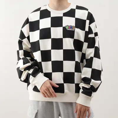 Vans Checkerboard Round Neck Pullover Sweatshirt 'black White'