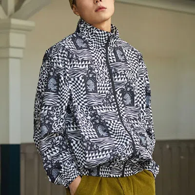 Vans Ss22 Grid Full Print Jacket Couple Style Black