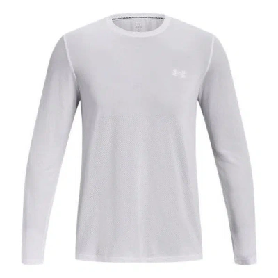 Under Armour Seamless Stride Long Sleeve 'white' In Gray