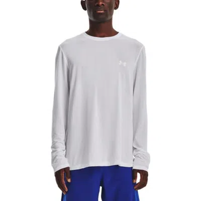 Under Armour Seamless Stride Long Sleeve 'white' In Gray