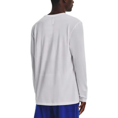 Under Armour Seamless Stride Long Sleeve 'white' In Gray