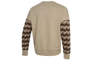 Puma Kontrast Crew Neck Sweater 'brown Black Red' In Neutral