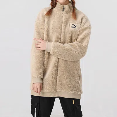 Puma (wmns)  Interstellar Teddy Jacket 'beige' In Brown
