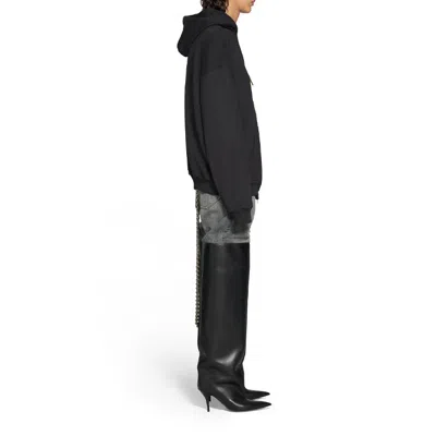 Balenciaga Sticky Note Zip-up Hoodie Medium Fit 'black Faded'