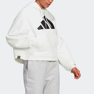 Adidas Originals (wmns) Adidas Contrasting Colors Logo Sports Pullover Hoodie Asia Edition White