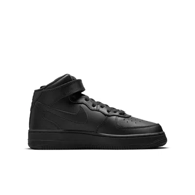 Nike (gs)  Air Force 1 Mid Le 'triple Black'