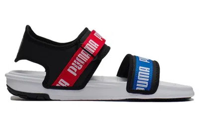 Puma (wmns)  Signature Softride Casual Sandals Black Red Blue In Multi
