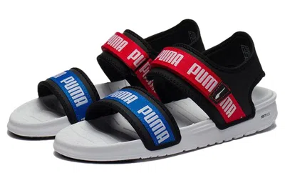 Puma (wmns)  Signature Softride Casual Sandals Black Red Blue In Multi