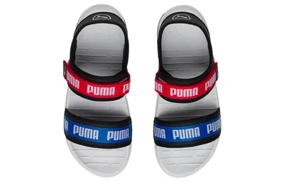 Puma (wmns)  Signature Softride Casual Sandals Black Red Blue In Multi