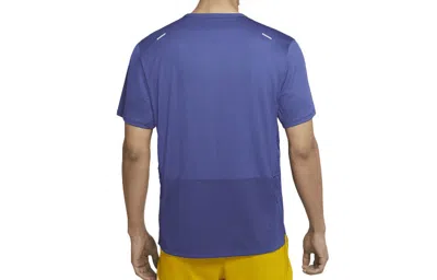 Nike Sports Running Casual Round Neck Short Sleeve Purple Gray Purplegray In Blue