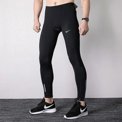 Nike Pro Sports Running Training Slim Fit Gym Pants Black