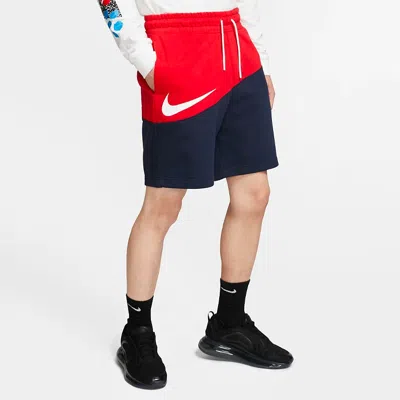 Nike Sportswear Swoosh Small Sports Shorts Blue Red