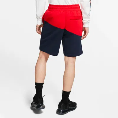 Nike Sportswear Swoosh Small Sports Shorts Blue Red