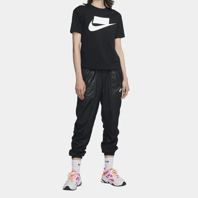 Nike (wmns)  Casual Sports Training Round Neck Short Sleeve Black T-shirt