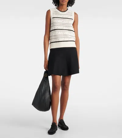 Varley Womens Egret Athena Pointelle Knitted Vest In White