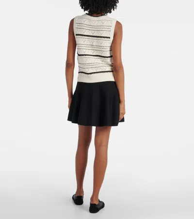 Varley Womens Egret Athena Pointelle Knitted Vest In White