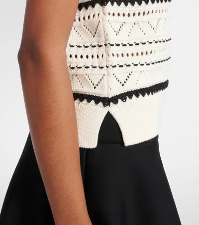 Varley Womens Egret Athena Pointelle Knitted Vest In White