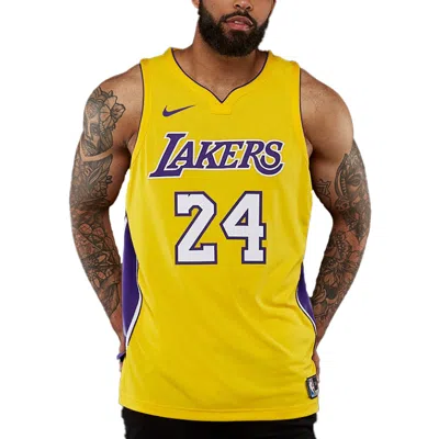 Nike Icon Edition Authentic Nba Jersey Sports Basketball Jersey/vest Au Player Edition Lakers Kobe 2 In Yellow