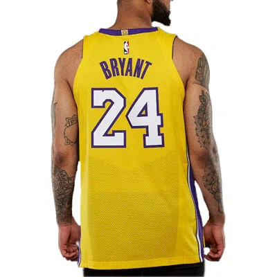 Nike Icon Edition Authentic Nba Jersey Sports Basketball Jersey/vest Au Player Edition Lakers Kobe 2 In Yellow