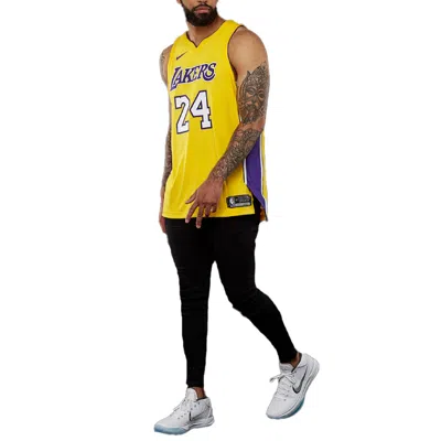 Nike Icon Edition Authentic Nba Jersey Sports Basketball Jersey/vest Au Player Edition Lakers Kobe 2 In Yellow
