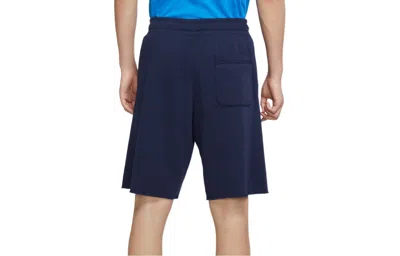 Nike Men's  Logo Printing Casual Loose Shorts Navy Blue