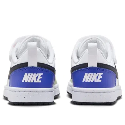 Nike (ps)  Court Borough Low Recraft Shoes 'white Pink Dark Obsidian'