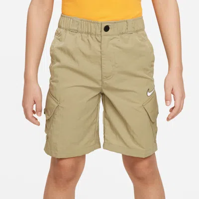 Nike (ps)  Outdoor Play Woven Cargo Shorts 'neutral Olive' In Nude