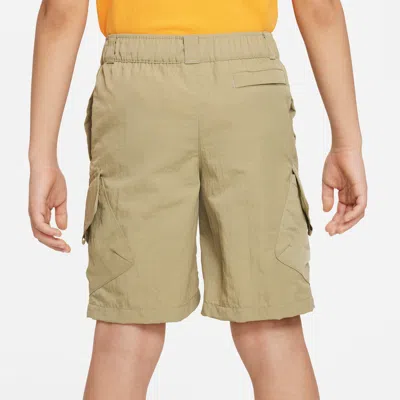 Nike (ps)  Outdoor Play Woven Cargo Shorts 'neutral Olive' In Nude
