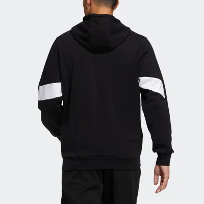 Adidas Originals Adidas St Kn Block Jkt Sports Training Knit Hooded Logo Jacket Black