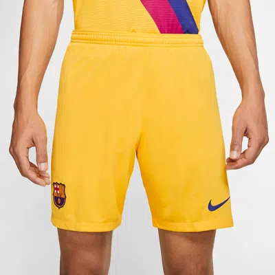 Nike 2019-2020 Barcelona Away Football Shorts 'yellow'