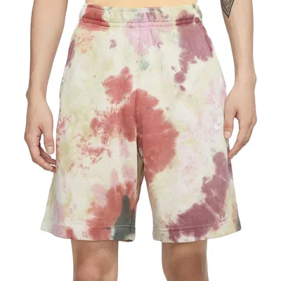Nike Sportswear French Terry Casual Sports Shorts Camouflage Red
