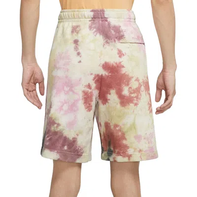 Nike Sportswear French Terry Casual Sports Shorts Camouflage Red