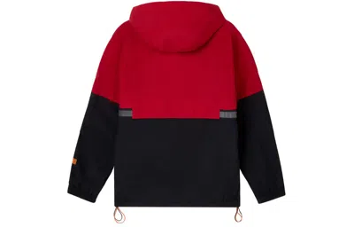 New Balance Winter Warm Hooded Jacket 'red Black' In Multi