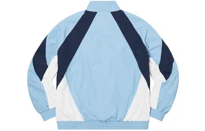 Supreme Ss20 Week 1 Paneled Track Jacket Contrast Color Stitching Sports Unisex Blue