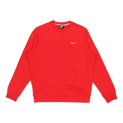 Nike Fleece Solid Color Fleece Lined Stay Warm Pullover Red