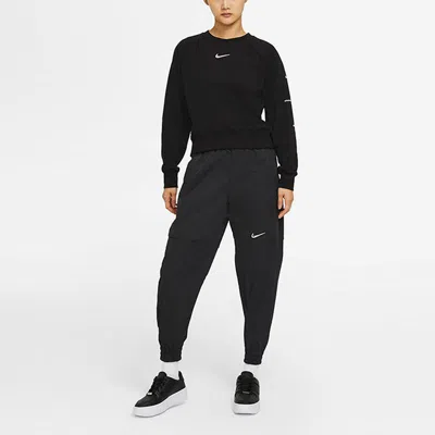 Nike (wmns)  Sportswear Swoosh 3d Logo Woven Sports Pants/trousers/joggers Autumn Black