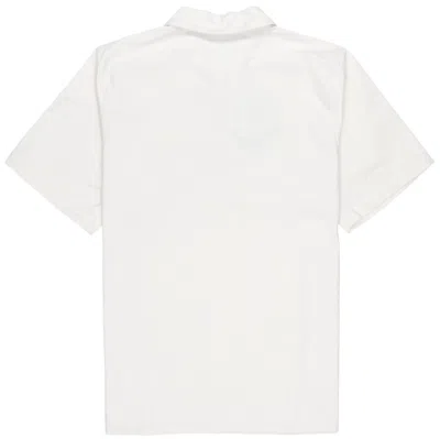 Nike Half Zipper Solid Color Short Sleeve Polo Shirt White