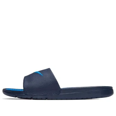Nike Benassi Solarsoft Slide Sports Slippers Black Blue