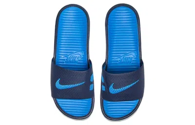 Nike Benassi Solarsoft Slide Sports Slippers Black Blue