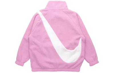 Nike (wmns)  Large Logo Casual Reversible Jacket Pink In Purple