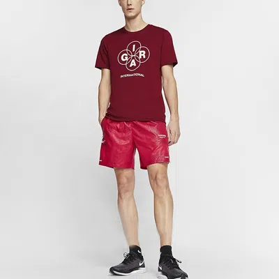 Nike X Gyakusou Logo Running Training Shorts Men's Red In Pink