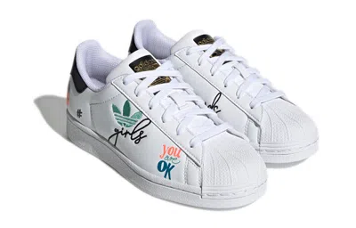 Adidas Originals (gs) Adidas Superstar Pure 'self Love' In White
