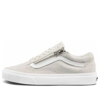 Vans Old Skool Zip Casual Low Tops Skateboarding Shoes Unisex White
