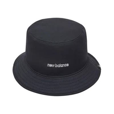 New Balance Wordmark Logo Bucket Hat 'black' In Blue