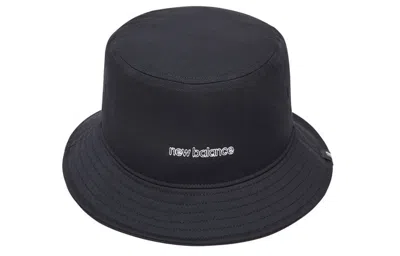 New Balance Wordmark Logo Bucket Hat 'black' In Blue
